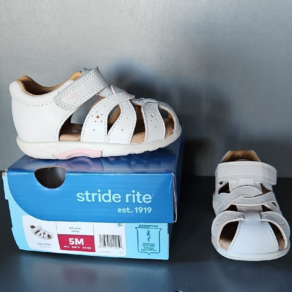 Stride Rite White Kids Sandals